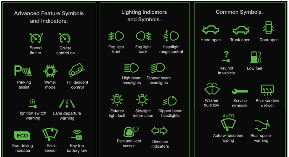 cruise light meaning in car